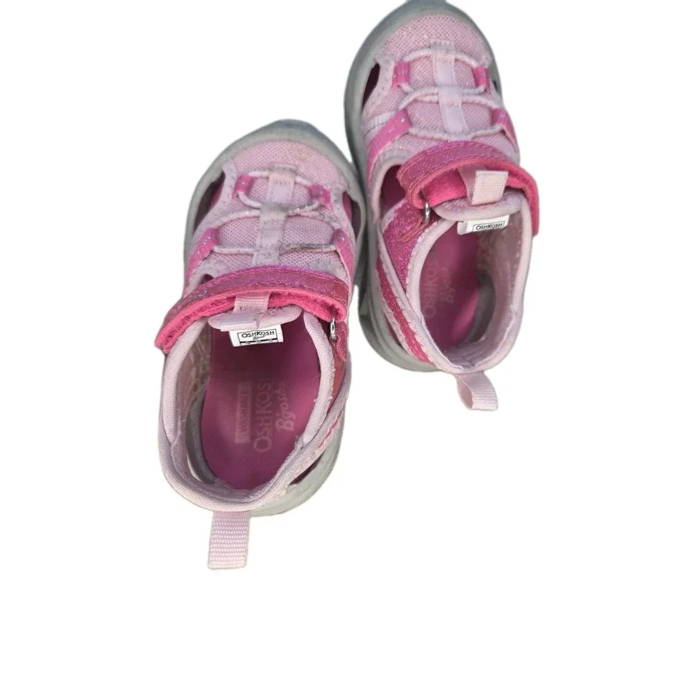 Oshkosh Toddler Girls Spring Summer Pink Play Sandals Size 7‎ Toddler.